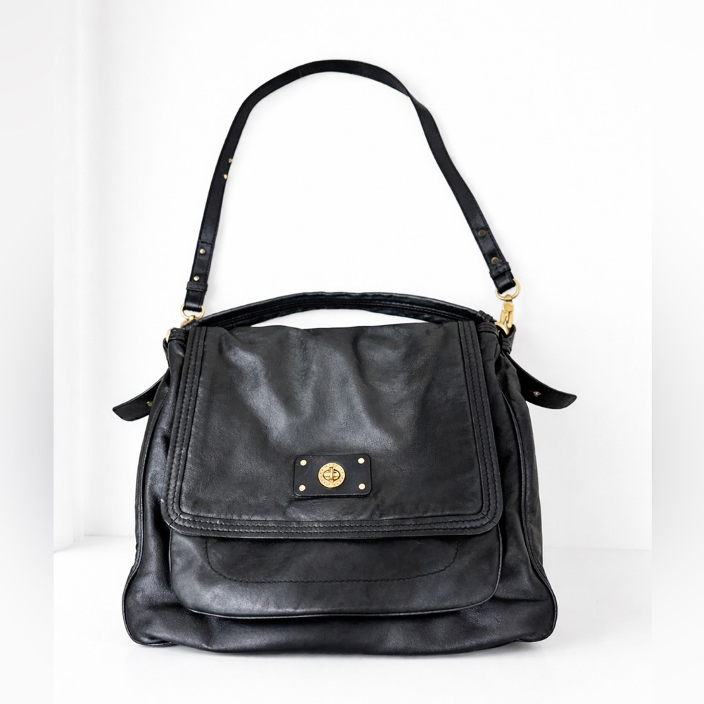 Marc by Marc Jacobs Black 100% Cow Leather Messenger Bag